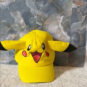 Kids Yellow Pikachu Hat with Ears